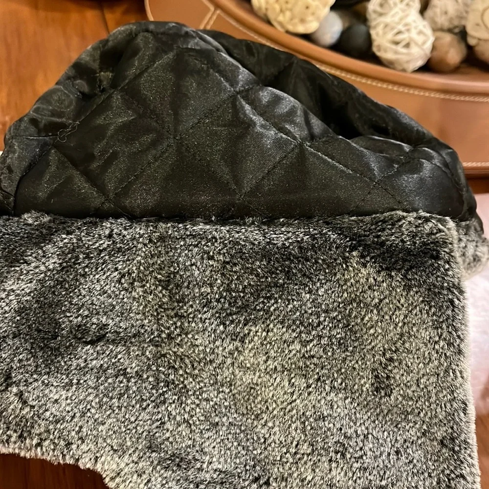 Stetson Winter Trapper Earflap Hat Cap plaid check grey Hunting Mens Size Large